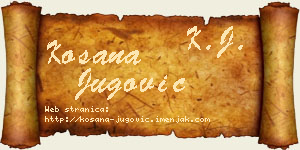 Kosana Jugović vizit kartica